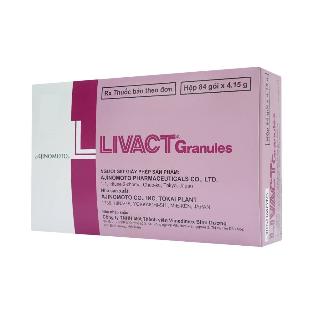 Hình ảnh Cốm pha dung dịch uống Livact Granules Ajinomoto cải thiện tình trạng giảm albumin máu (84 gói)