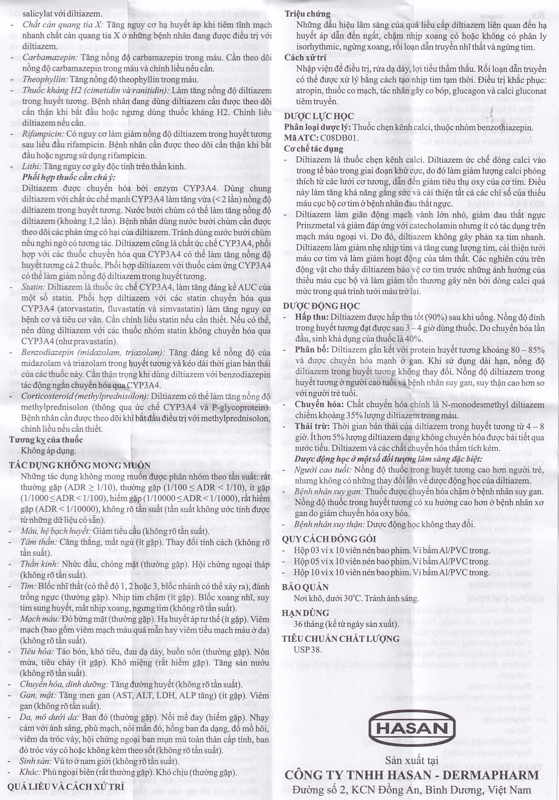 Hình ảnh Thuốc Tilhasan 60 Hasan điều trị tăng huyết áp (3 vỉ x 10 viên)