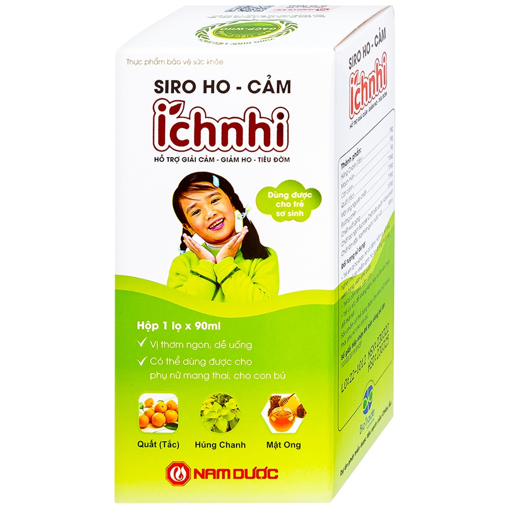 Hình ảnh Siro ho cảm Ích Nhi Nam Dược hỗ trợ giải cảm, giảm ho, tiêu đờm (90ml)