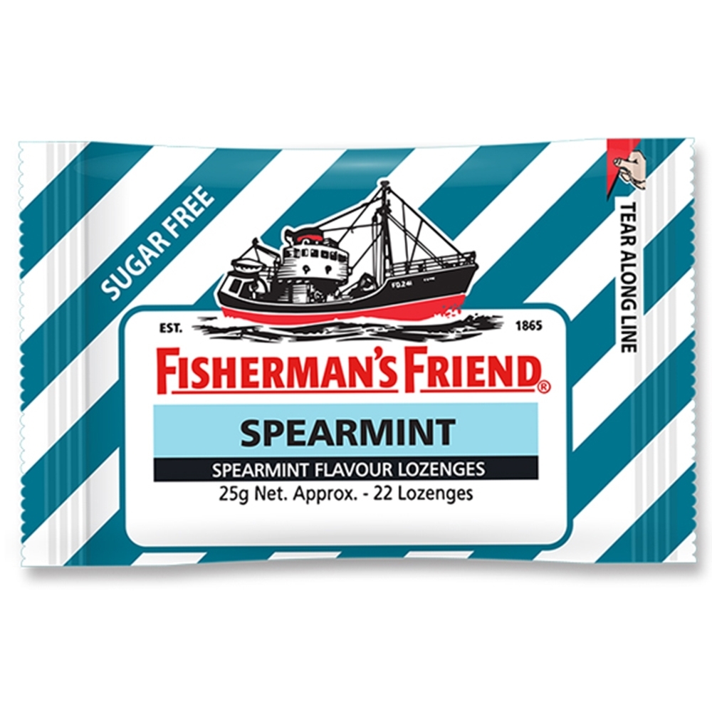 Hình ảnh Kẹo con tàu Fisherman's Friend vị spearmint thông cổ, mát họng, thông mũi (25g)