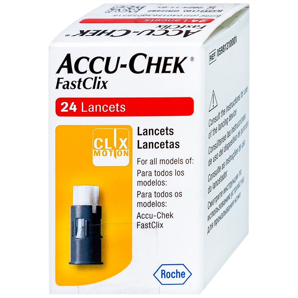 Hình ảnh Kim lấy máu thử đường huyết Accu-Chek FastClik (24 kim)