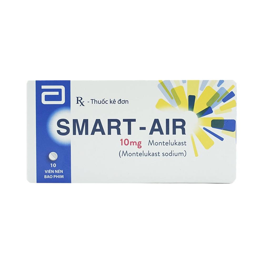 Hình ảnh Thuốc Smart-Air 10mg Abbott điều trị hen phế quản mạn tính (1 vỉ x 10 viên)