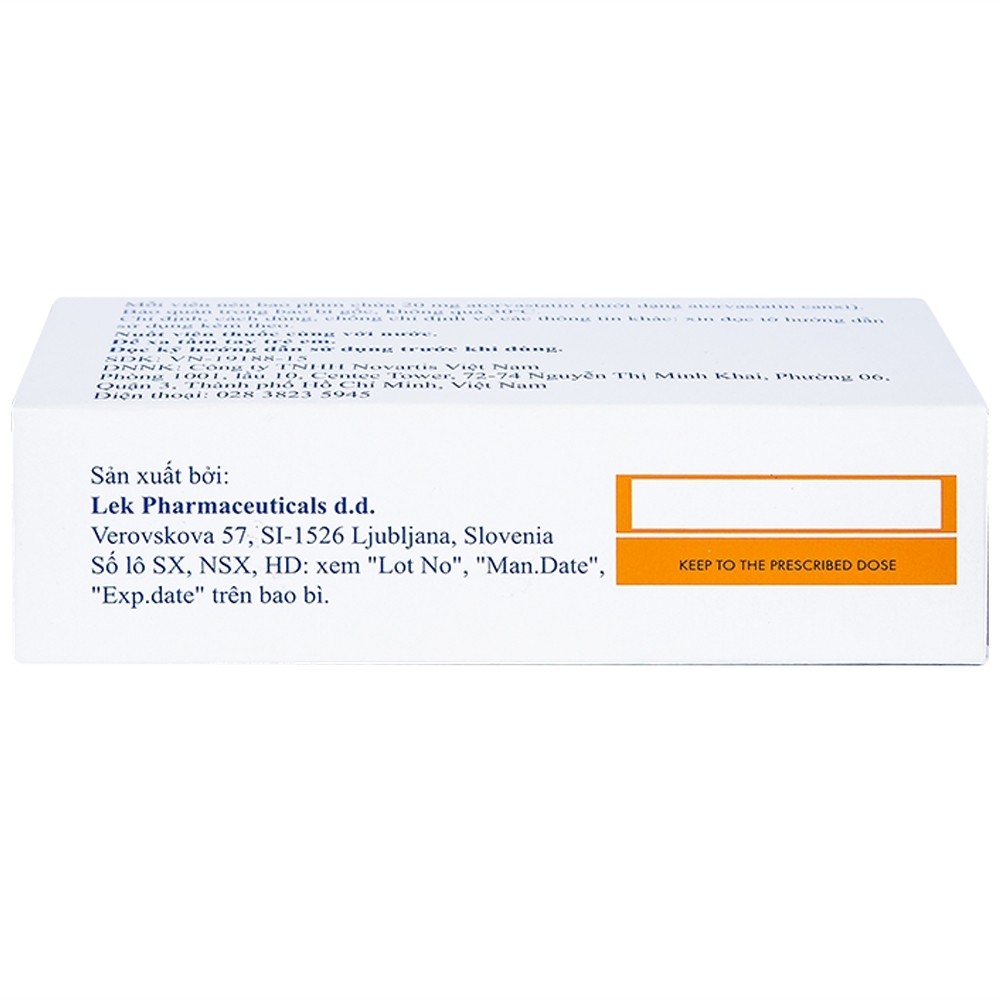 Hình ảnh Thuốc Rotacor 20mg Sandoz điều trị tăng cholesterol toàn phần (3 vỉ x 10 viên)