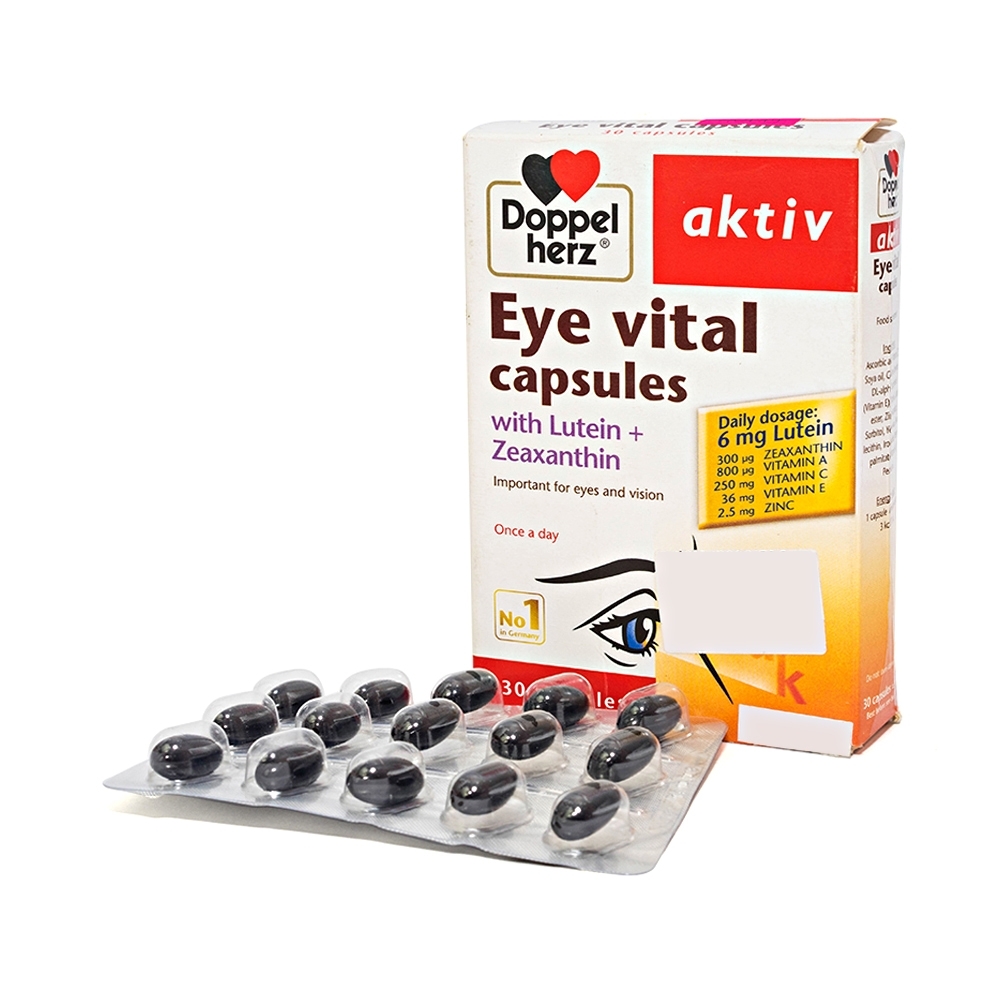 Hình ảnh Viên uống Eye Vital Doppelherz Aktiv cung cấp dưỡng chất giúp tăng cường thị giác, chống mỏi mắt (30 viên)
