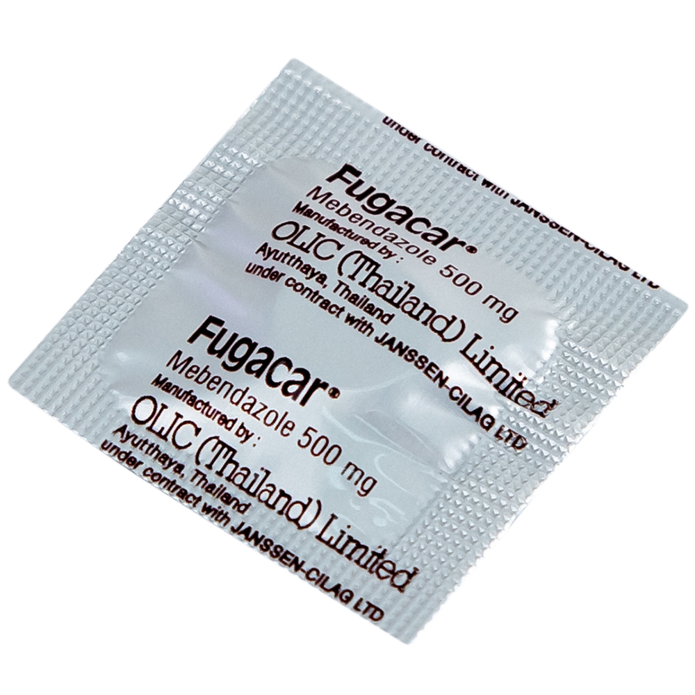 Hình ảnh Thuốc Fugacar Janssen hương socola điều trị nhiễm một hay nhiều loại giun đường ruột (1 viên)