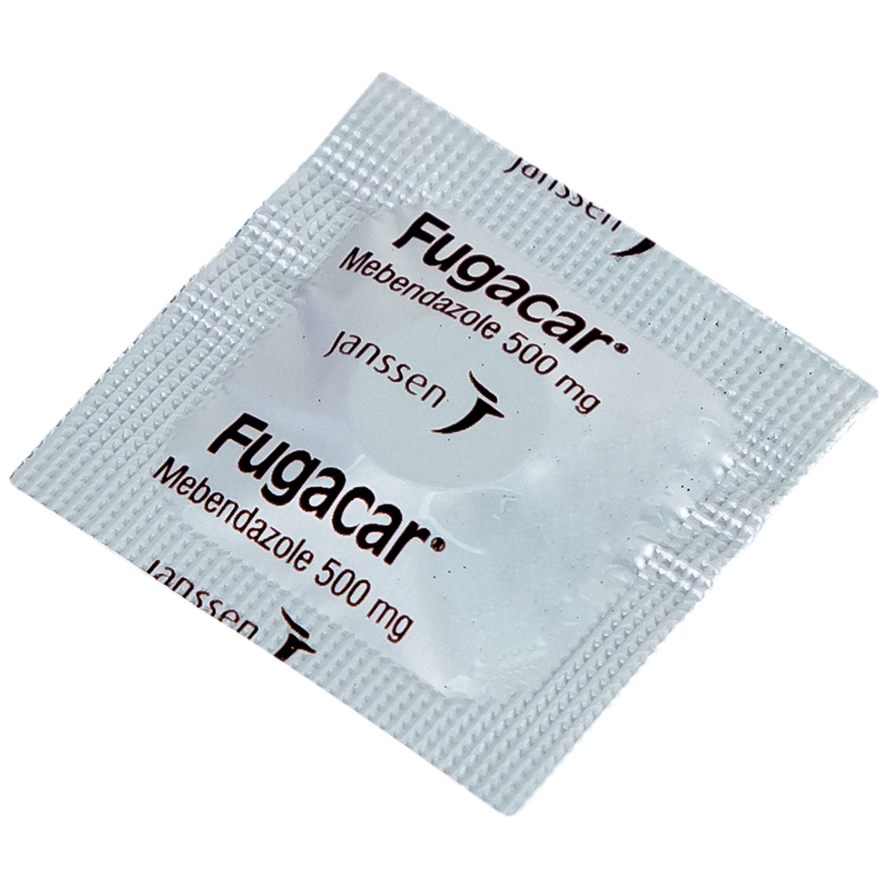 Hình ảnh Thuốc Fugacar Janssen hương socola điều trị nhiễm một hay nhiều loại giun đường ruột (1 viên)