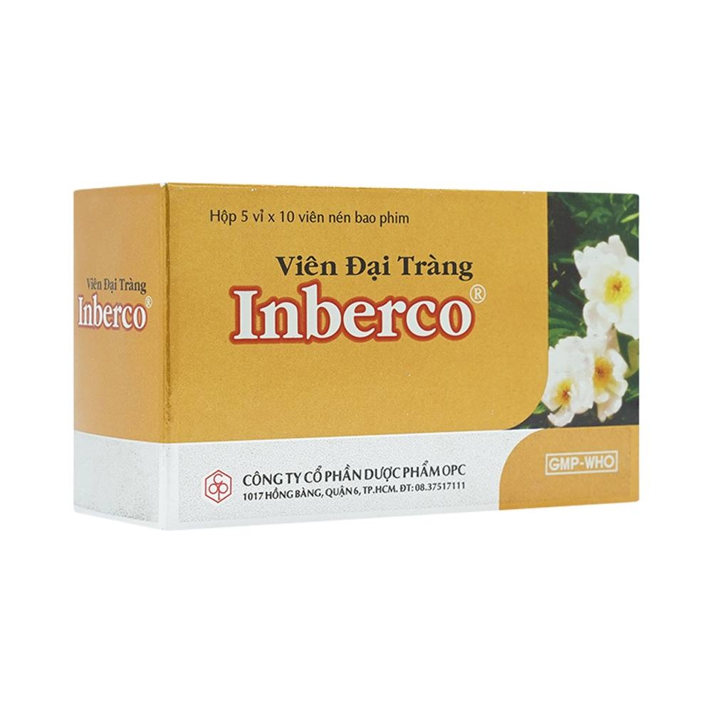 Hình ảnh Viên đại tràng Inberco OPC điều trị tiêu chảy, viêm đại tràng, lỵ amib, lỵ trực khuẩn (5 vỉ x 10 viên)
