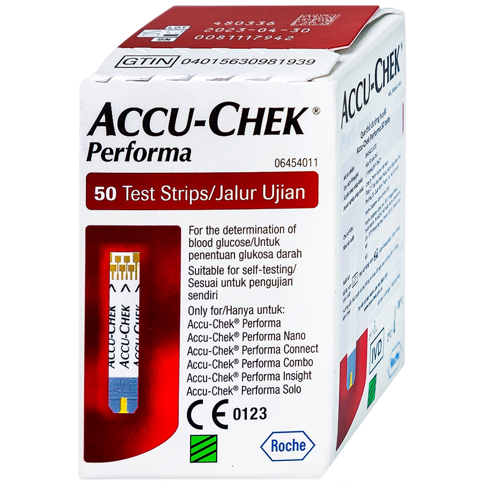 Hình ảnh Que thử đường huyết Accu-Chek Performa (50 que)