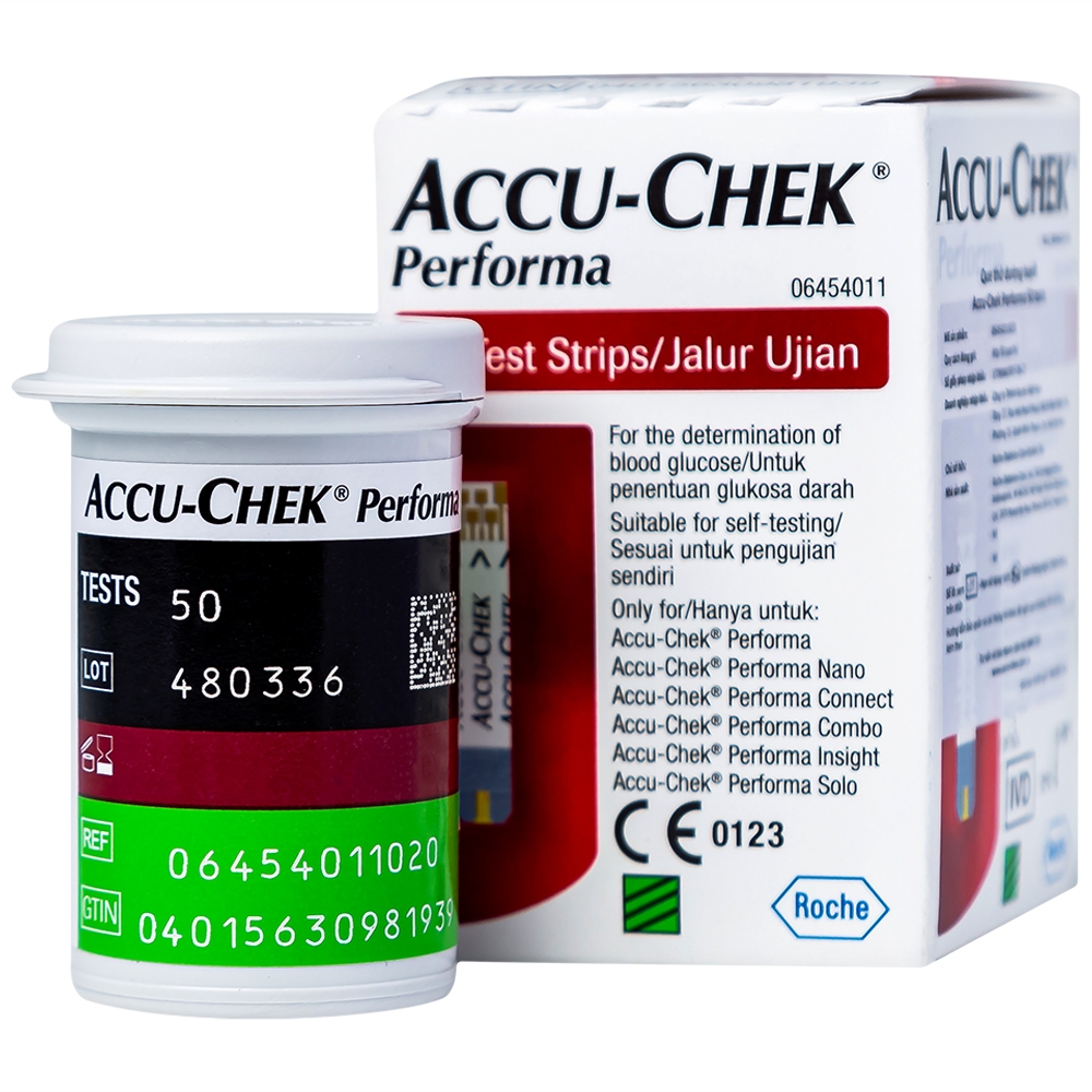 Hình ảnh Que thử đường huyết Accu-Chek Performa (50 que)