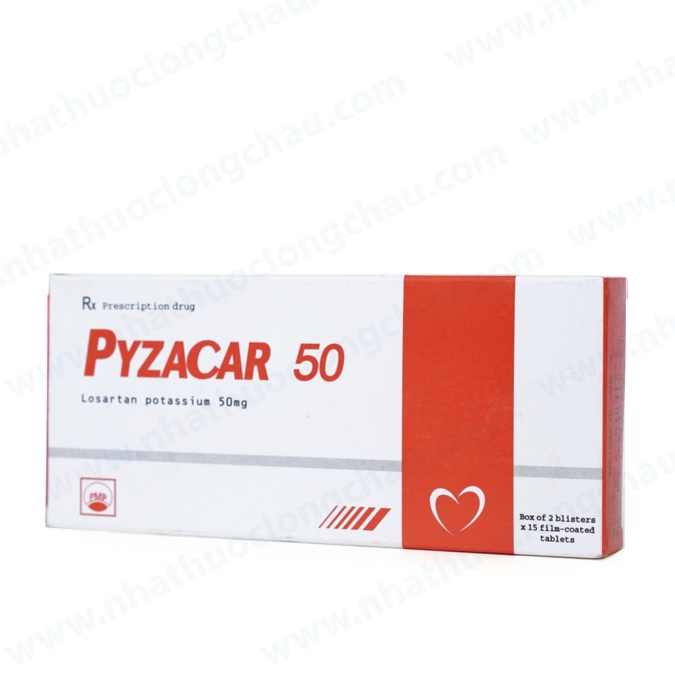 Hình ảnh Thuốc Pyzacar 50 Pymepharco chống tăng huyết áp (2 vỉ x 15 viên)