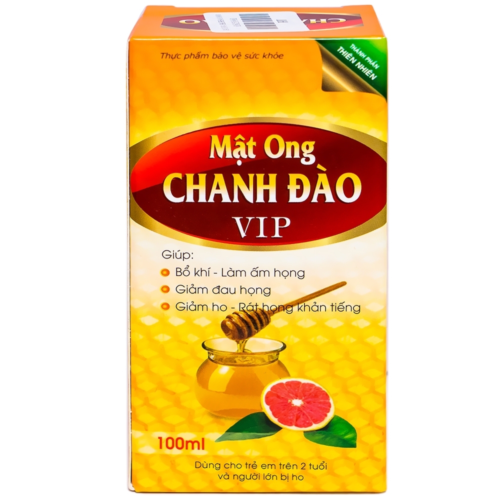 Hình ảnh Dung dịch Mật Ong Chanh Đào VIP New Star hỗ trợ bổ khí, giảm ho, đau họng (100ml)