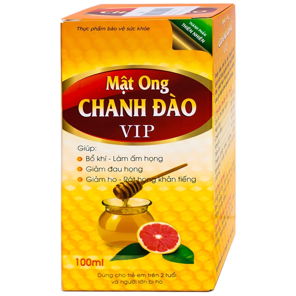Hình ảnh Dung dịch Mật Ong Chanh Đào VIP New Star hỗ trợ bổ khí, giảm ho, đau họng (100ml)