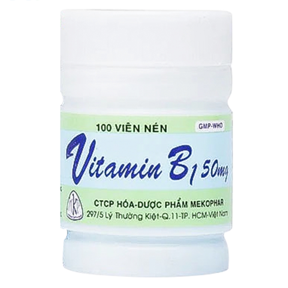 Hình ảnh Thuốc Vitamin B1 50mg Mekophar điều trị thiếu Vitamin B (100 viên)