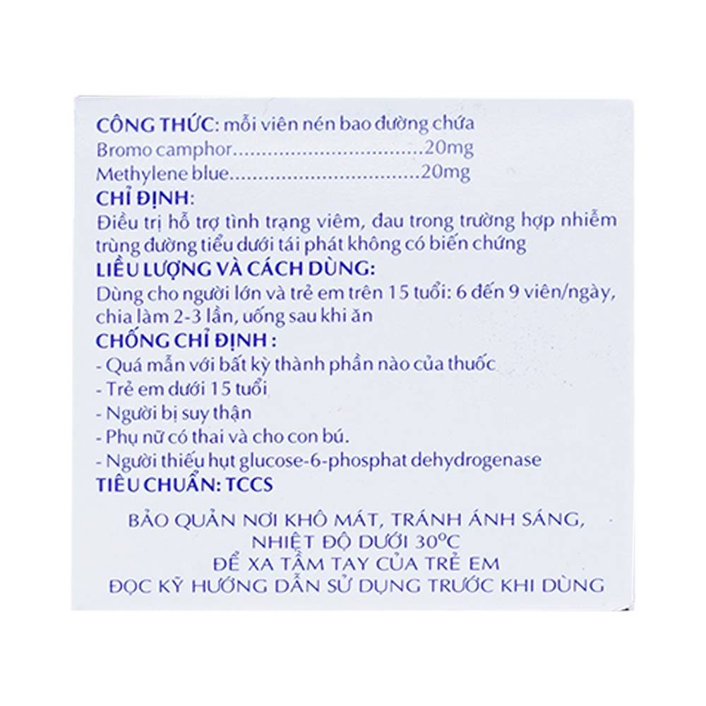 Hình ảnh Thuốc TanaMisolblue Thành Nam điều trị hỗ trợ viêm, đau trong nhiễm trùng đường tiểu (10 vỉ x 10 viên) 