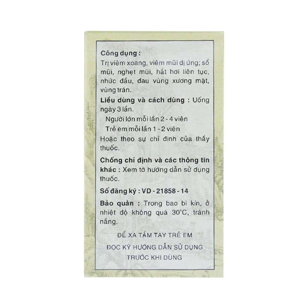 Hình ảnh Thuốc Tỷ Viêm Nang Khang Minh điều trị viêm xoang, viêm mũi dị ứng (60 viên)
