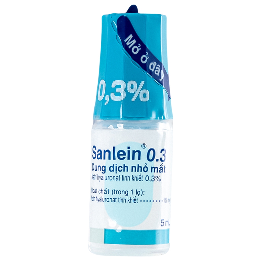 Hình ảnh Thuốc nhỏ mắt Sanlein 0.3% Santen hỗ trợ điều trị rối loạn biểu mô kết giác mạc (5ml)