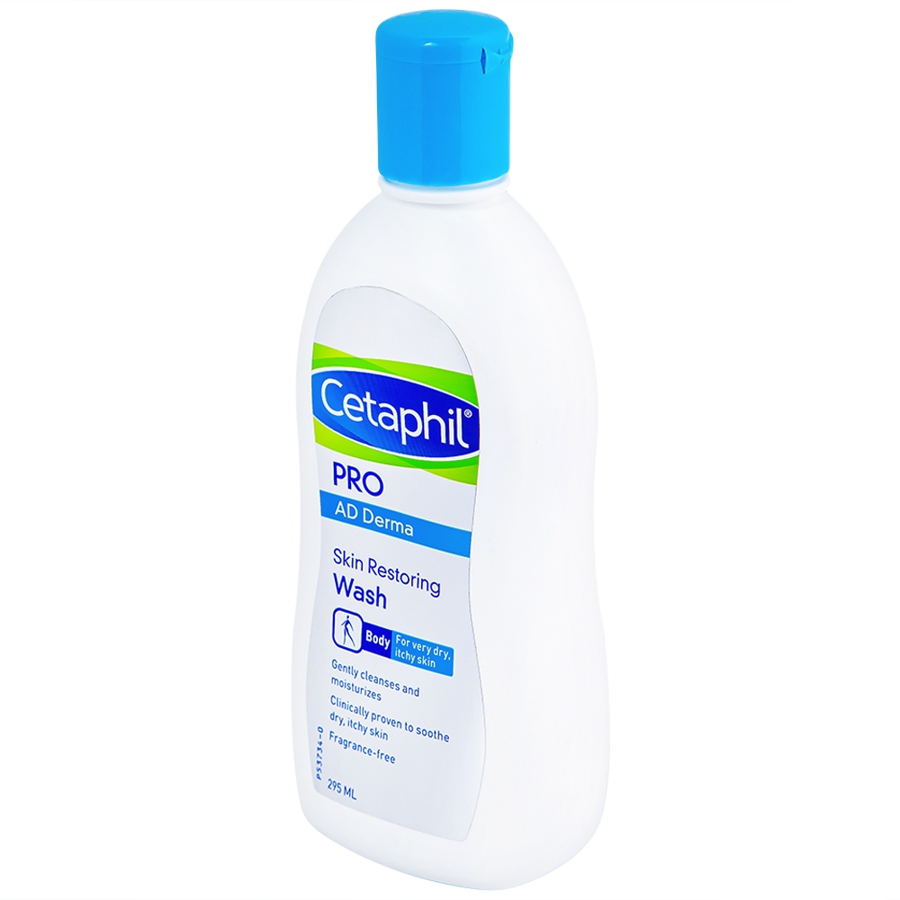 Hình ảnh Sữa tắm Cetaphil Pro AD Derma Skin Restoring Wash dành cho da khô, da cơ địa (295ml)