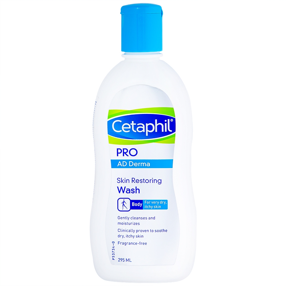 Hình ảnh Sữa tắm Cetaphil Pro AD Derma Skin Restoring Wash dành cho da khô, da cơ địa (295ml)