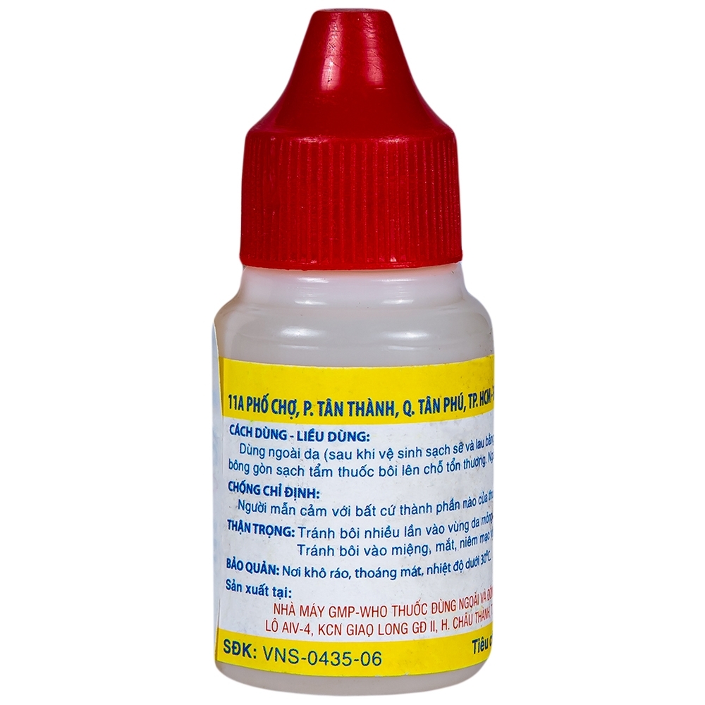 Hình ảnh Dung dịch bôi da Mycophar Nam Việt điều trị lác, lang ben, nấm kẽ tay (12ml)