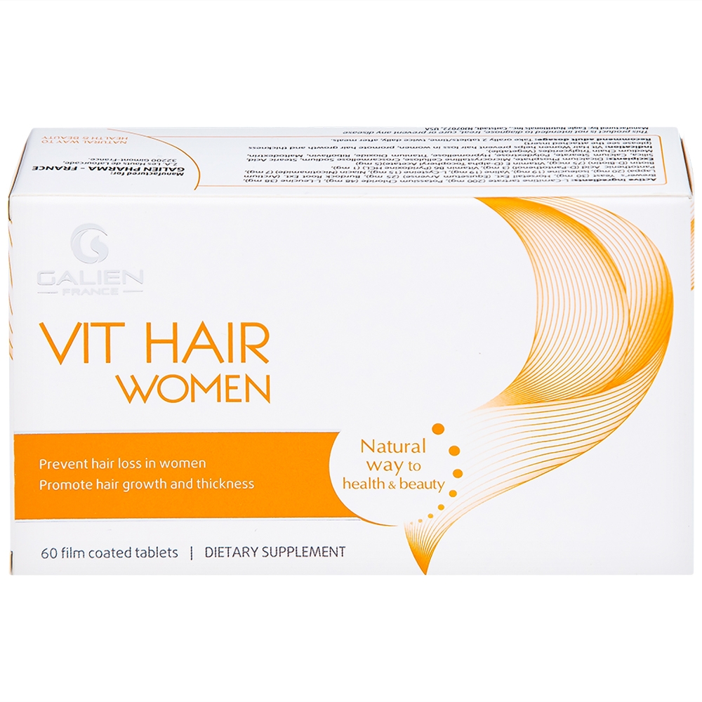 Hình ảnh Viên uống Vit Hair Women Galien hỗ trợ giảm rụng tóc dành cho nữ giới (4 vỉ x 15 viên)