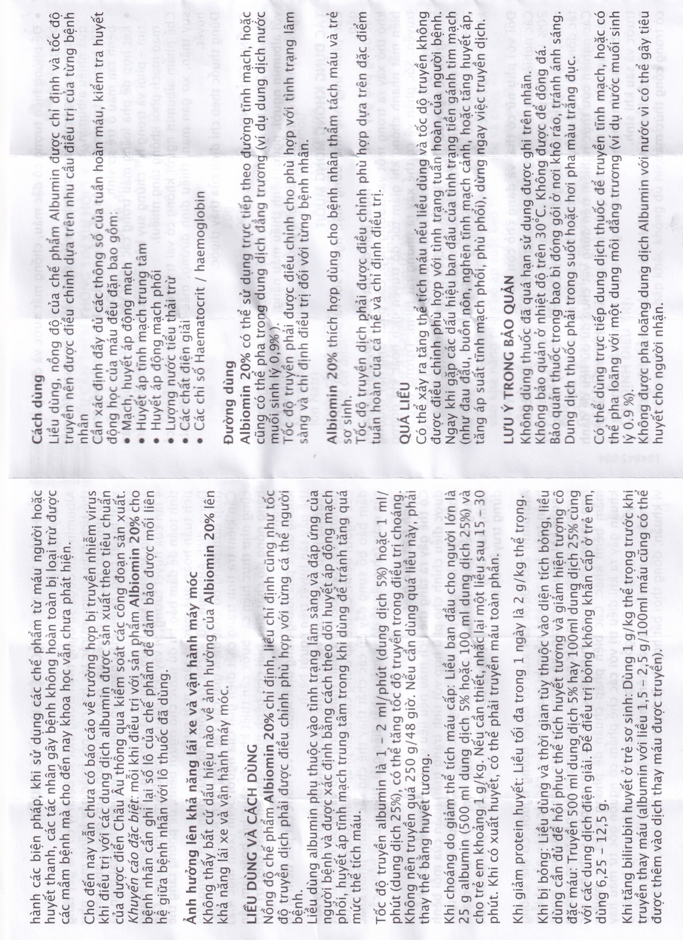 Hình ảnh Dịch truyền Albiomin 20% Biotest điều trị cấp cứu trường hợp choáng do giảm thể tích máu (50ml)