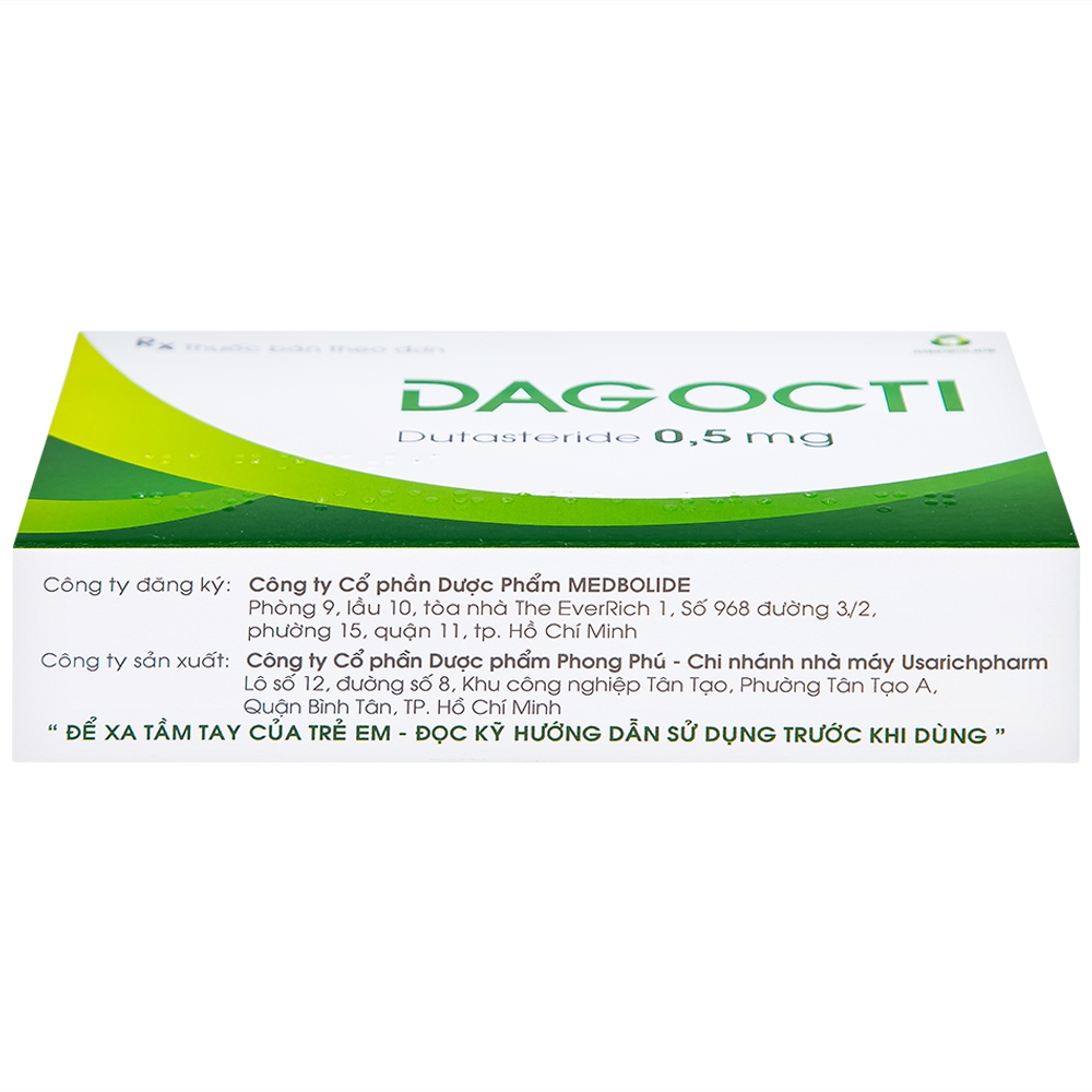 Hình ảnh Thuốc Dagocti 0.5mg Medbolide điều trị và phòng ngừa sự tiến triển của bệnh tăng sản lành tính tuyến tiền liệt (30 viên)