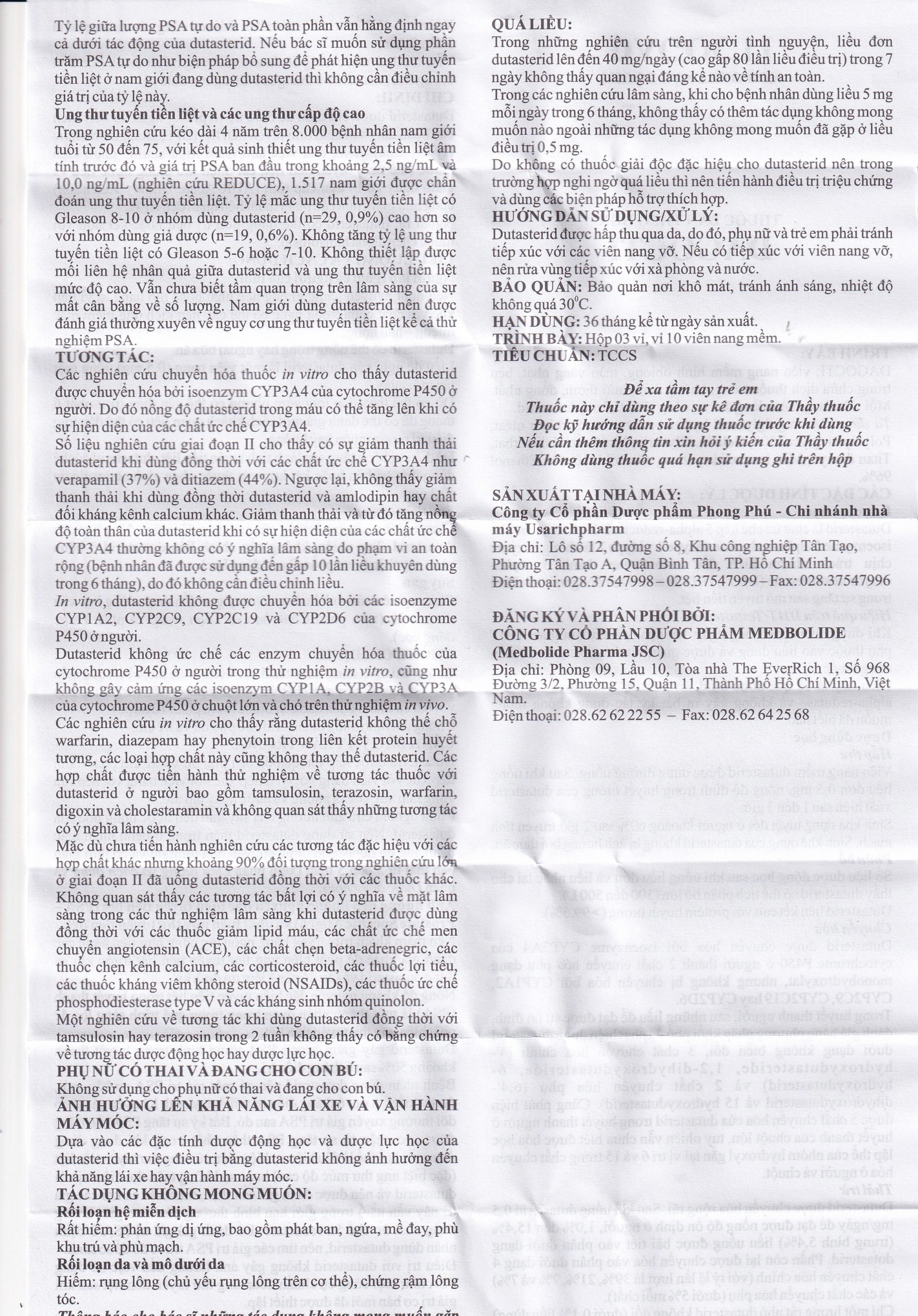 Hình ảnh Thuốc Dagocti 0.5mg Medbolide điều trị và phòng ngừa sự tiến triển của bệnh tăng sản lành tính tuyến tiền liệt (30 viên)