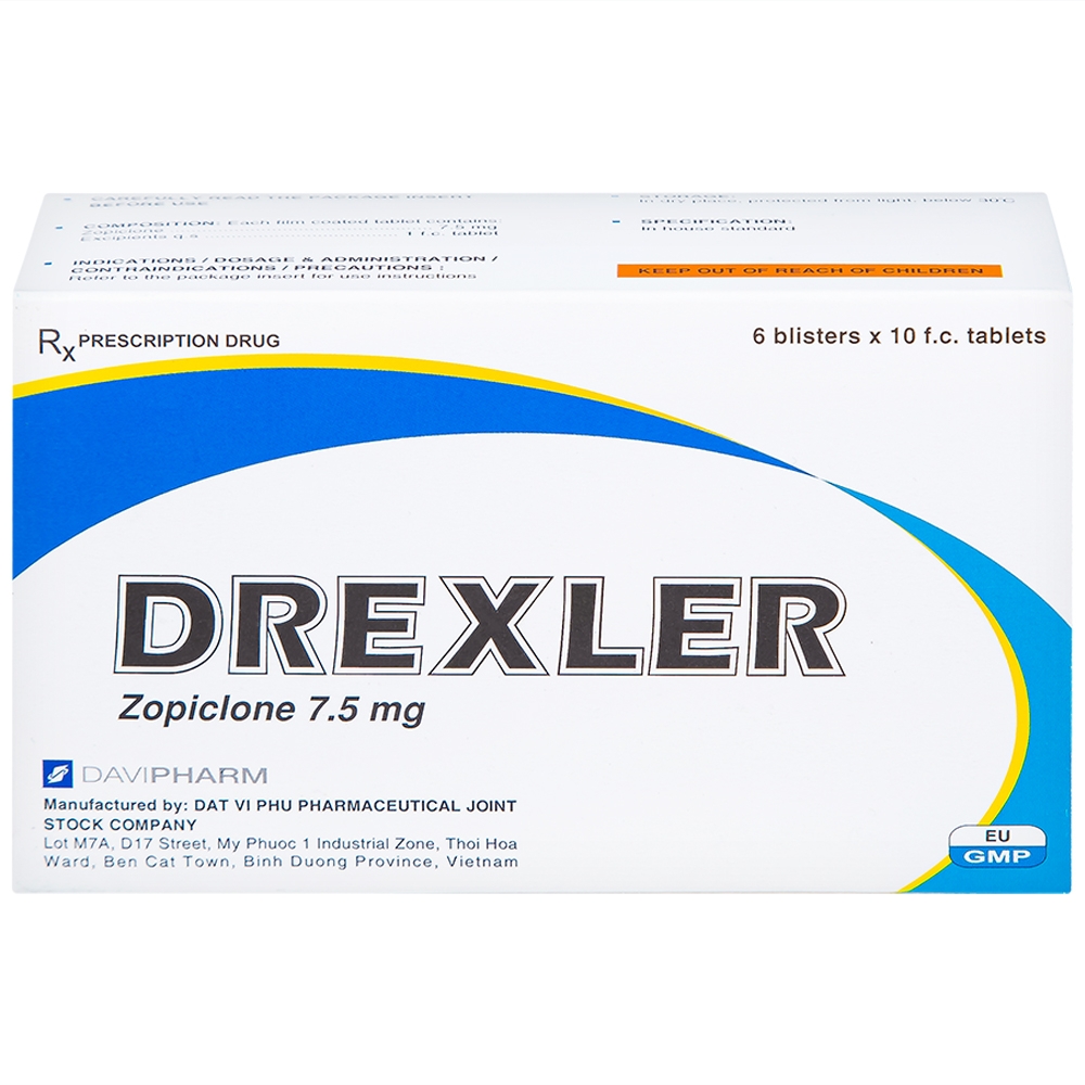 Hình ảnh Thuốc Drexler Davipharm điều trị ngắn hạn chứng mất ngủ (60 viên)