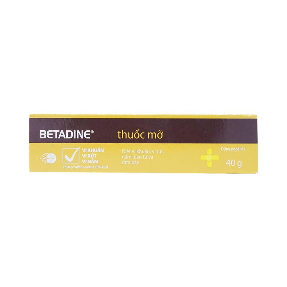 Hình ảnh Thuốc mỡ Betadine Ointment hỗ trợ sát khuẩn vết loét, vết thương (40g)