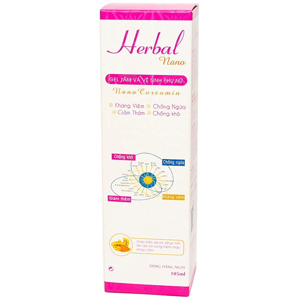 Hình ảnh Gel tắm và vệ sinh phụ nữ Herbal Nano Vinapharma giúp làm sạch, kháng viêm (105ml)