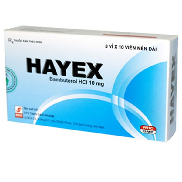 Hình ảnh Thuốc Hayex Davipharm điều trị hen phế quản, co thắt phế quản (3 vỉ x 10 viên)