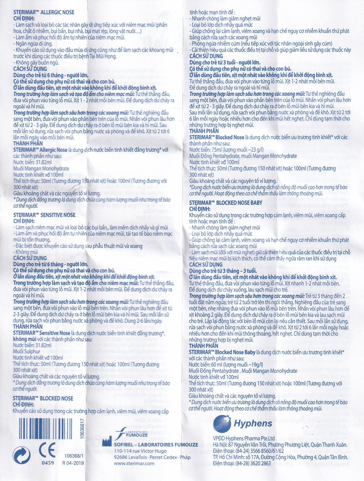 Hình ảnh Dung dịch xịt mũi Stérimar Blocked Nose Baby 50ml làm sạch, loại bỏ bụi bẩn niêm mạc mũi cho trẻ từ 3 tháng - 3 tuổi