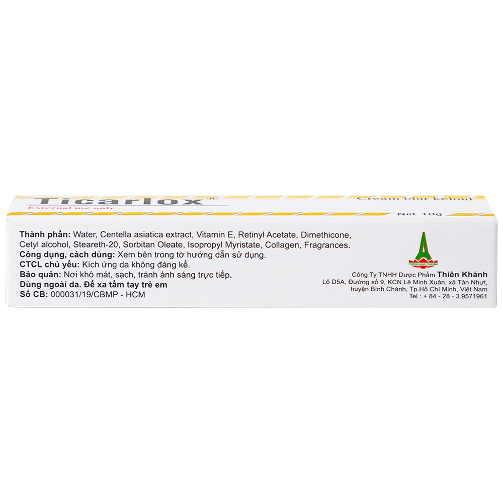 Hình ảnh Kem Ticarlox trị và làm mờ sẹo lồi (10g)