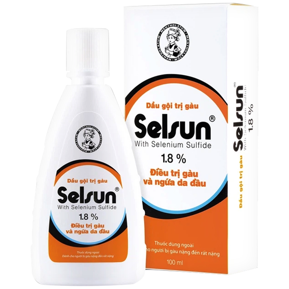 Hình ảnh Dầu gội trị gàu Selsun 1,8% Rohto điều trị gàu và ngứa da đầu (100ml)