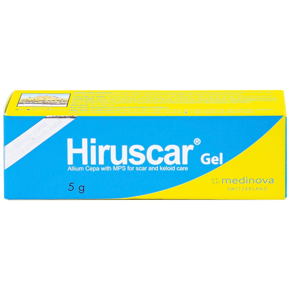 Hình ảnh Gel Hiruscar Medinova điều trị sẹo lõm, sẹo lồi do phẫu thuật (5g)