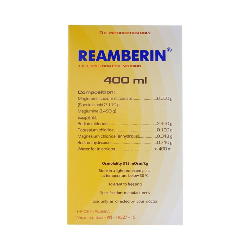 Hình ảnh Dung dịch truyền Reamberin Polysan giảm oxy huyết và giải độc (400ml)