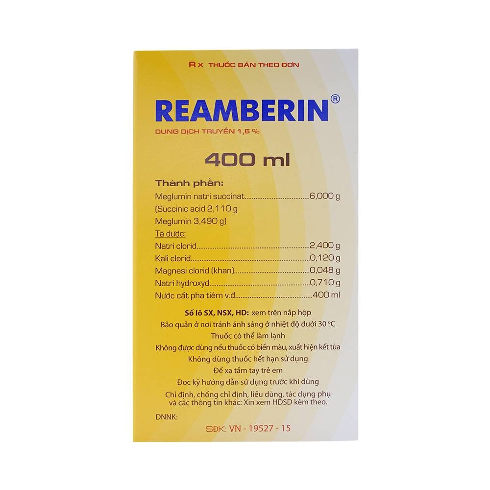 Hình ảnh Dung dịch truyền Reamberin Polysan giảm oxy huyết và giải độc (400ml)