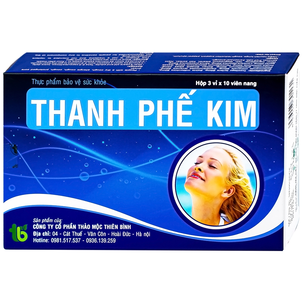 Hình ảnh Viên uống Thanh Phế Kim Thiên Bình giúp bổ phế, hỗ trợ giảm ho, tiêu đờm (3 vỉ x 10 viên)