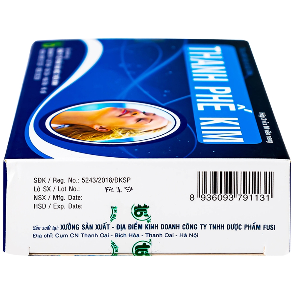 Hình ảnh Viên uống Thanh Phế Kim Thiên Bình giúp bổ phế, hỗ trợ giảm ho, tiêu đờm (3 vỉ x 10 viên)