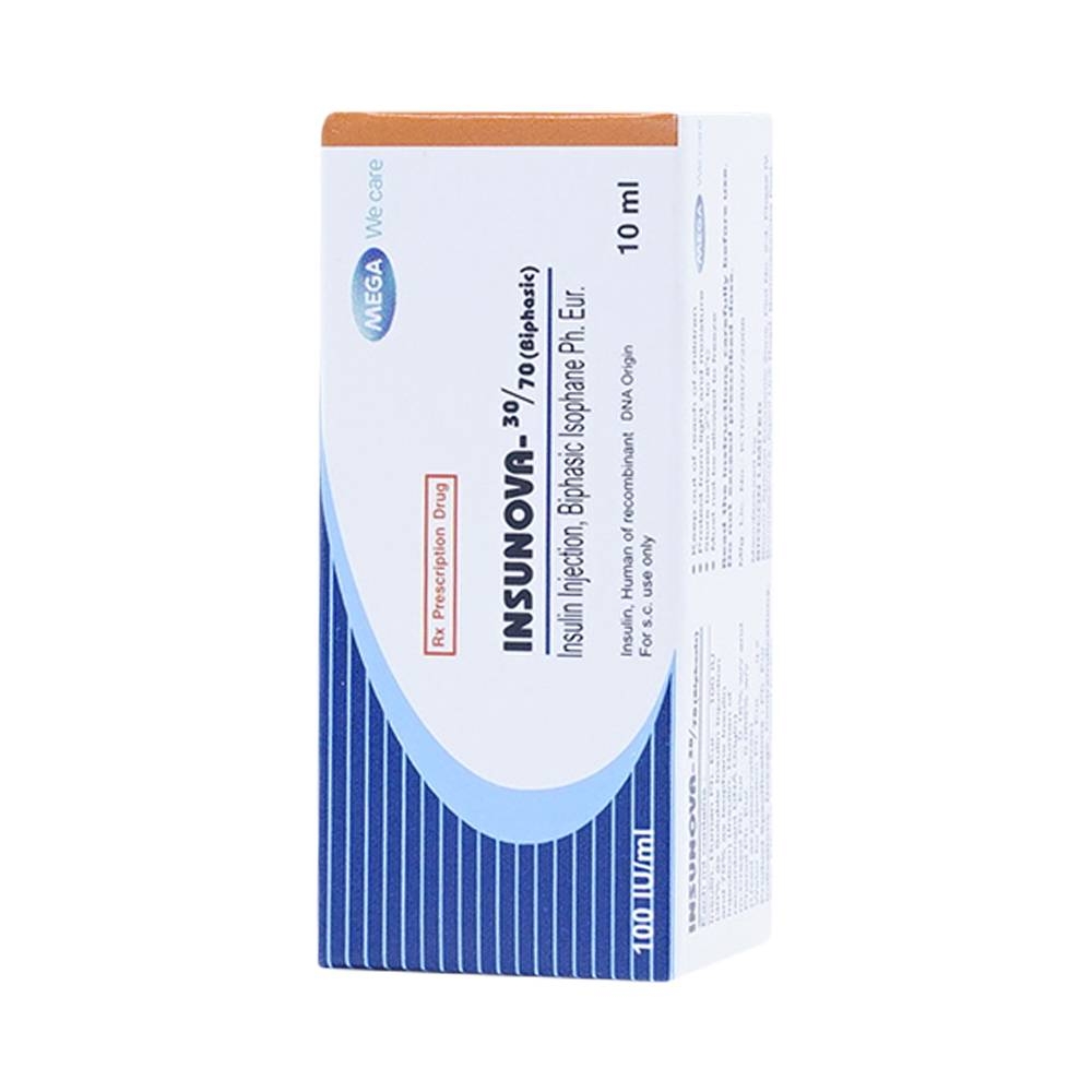 Hình ảnh  Thuốc tiêm Insunova 30/70 100IU MEGA We care điều trị đái tháo đường (10ml)