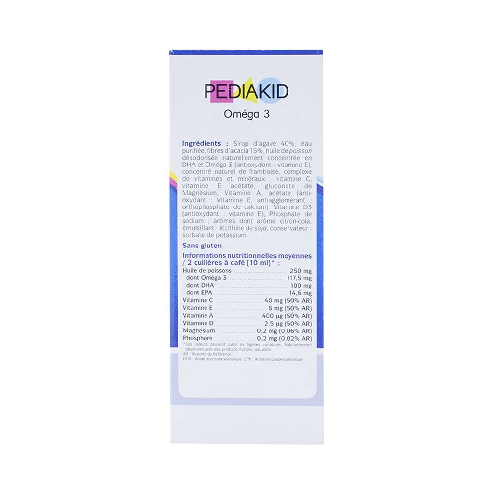 Hình ảnh Siro PediaKid Oméga 3 bổ sung Omega 3, DHA tự nhiên và các loại Vitamin (125ml)