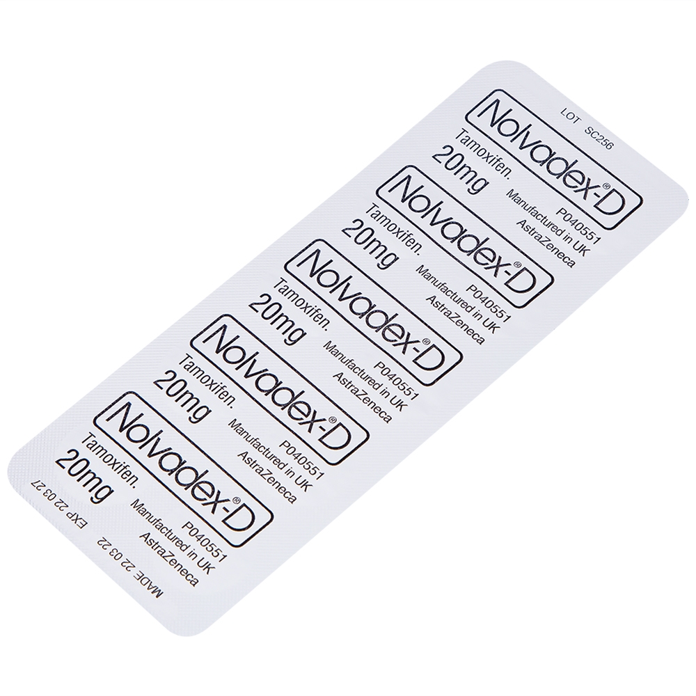 Hình ảnh Viên nén Nolvadex-D AstraZeneca điều trị ung thư vú (3 vỉ x 10 viên)
