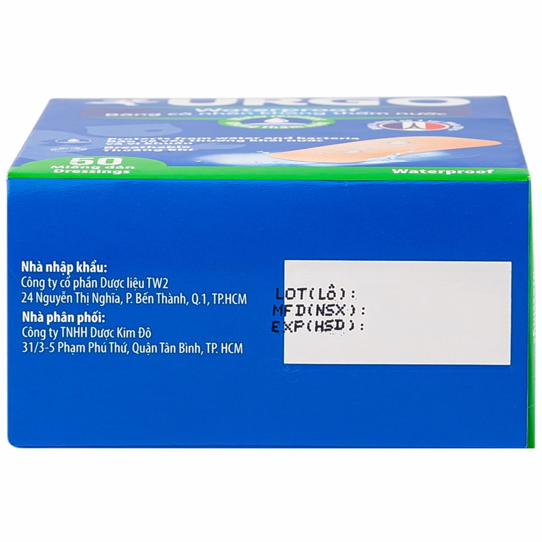 Hình ảnh Băng cá nhân không thấm nước Urgo Waterproof bảo vệ vết thương khỏi nước và vi khuẩn (50 miếng)