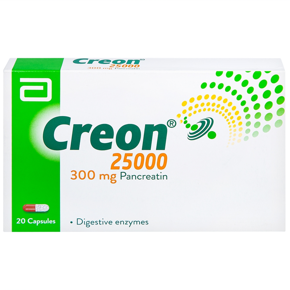 Hình ảnh Thuốc Creon 25000 Abbott điều trị thiểu năng tụy ngoại tiết (20 viên)