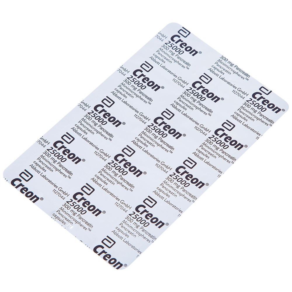 Hình ảnh Thuốc Creon 25000 Abbott điều trị thiểu năng tụy ngoại tiết (20 viên)