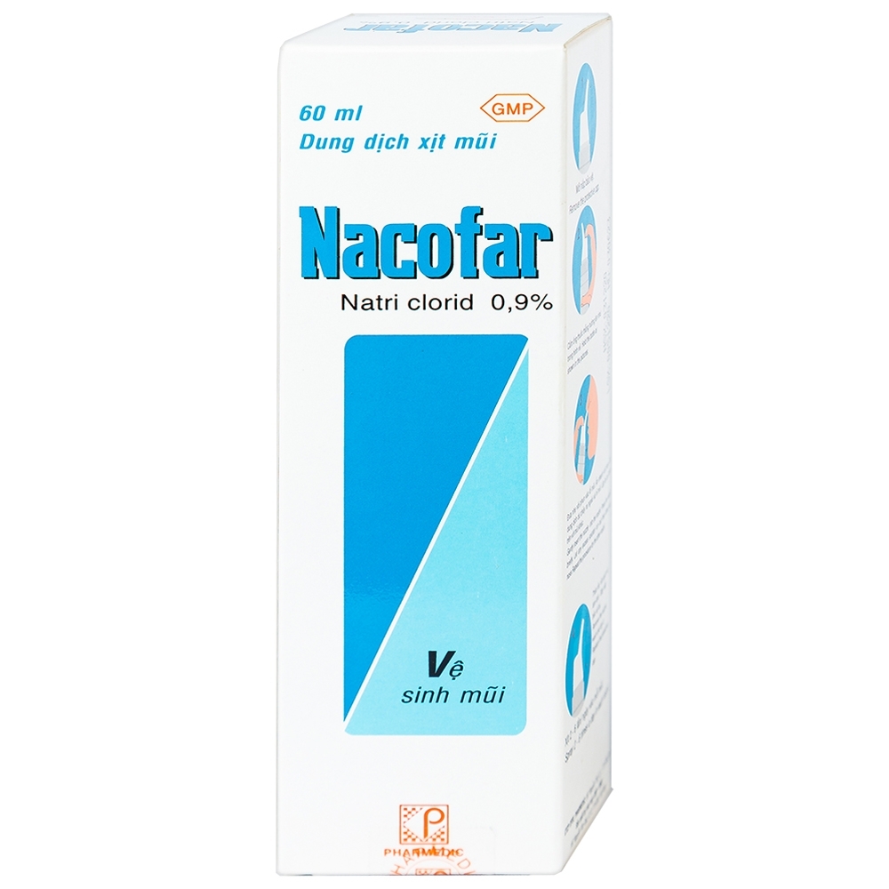Hình ảnh Dung dịch xịt mũi Nacofar Pharmadic vệ sinh mũi, giảm nghẹt mũi (60ml)