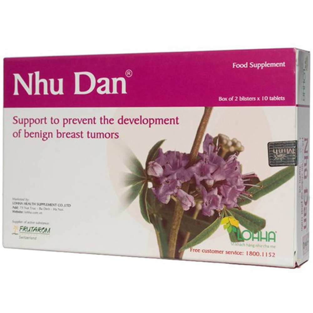 Hình ảnh Viên uống Nhũ Đan Lohha hỗ trợ làm chậm sự phát triển của u xơ tuyến vú (2 vỉ x 10 viên)