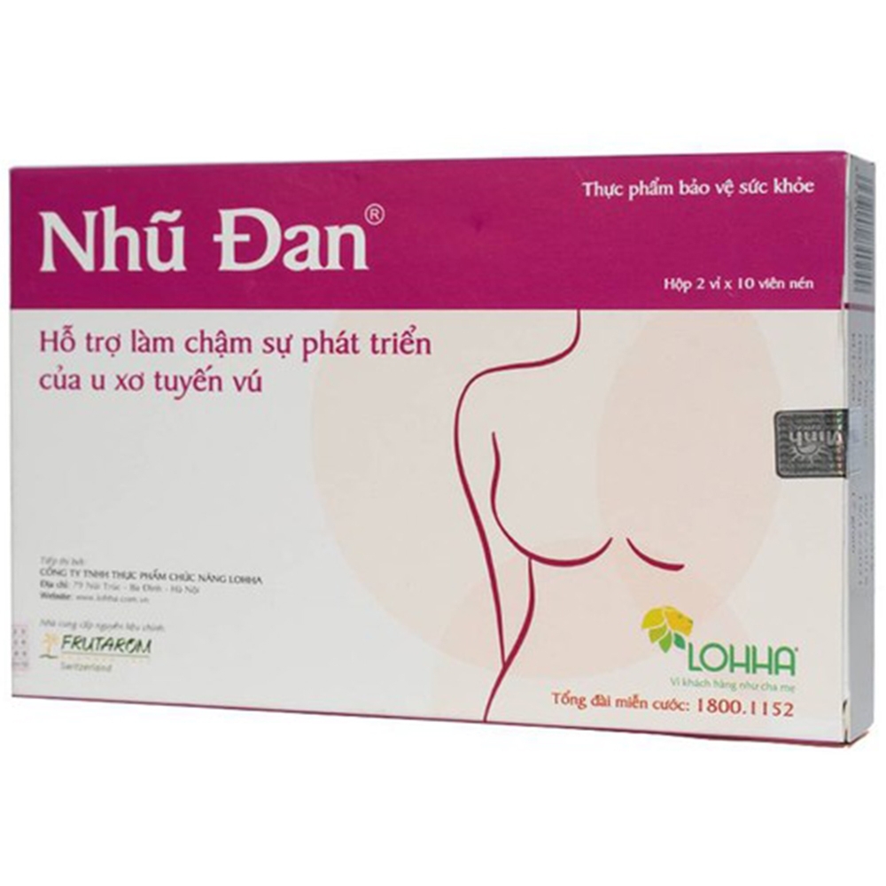 Hình ảnh Viên uống Nhũ Đan Lohha hỗ trợ làm chậm sự phát triển của u xơ tuyến vú (2 vỉ x 10 viên)