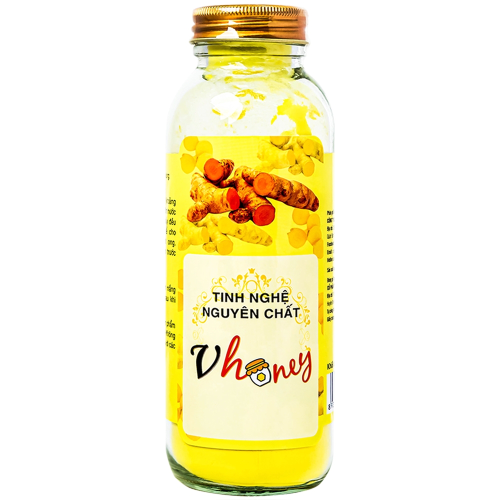 Hình ảnh Tinh Nghệ Nguyên Chất Vhoney hỗ trợ chức năng tiêu hóa, giảm tổn thương dạ dày và tá tràng (125g)