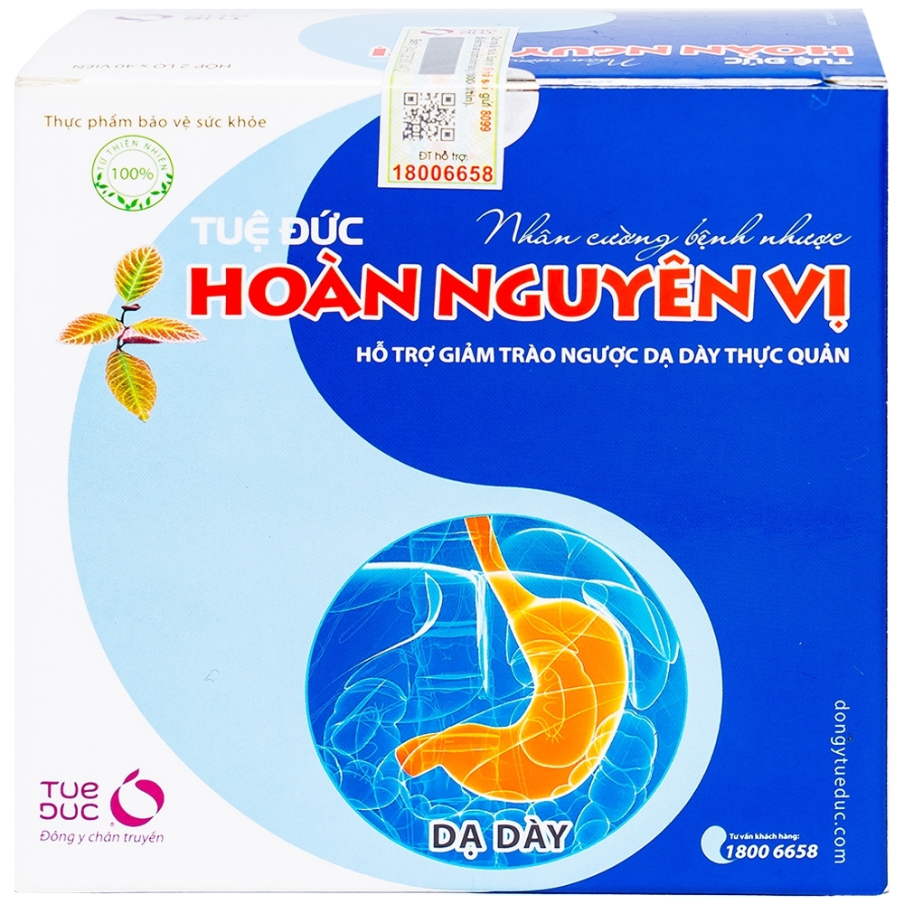 Hình ảnh Viên uống Tuệ Đức Hoàn Nguyên Vị hỗ trợ giảm trào ngược dạ dày thực quản (2 lọ x 40 viên)